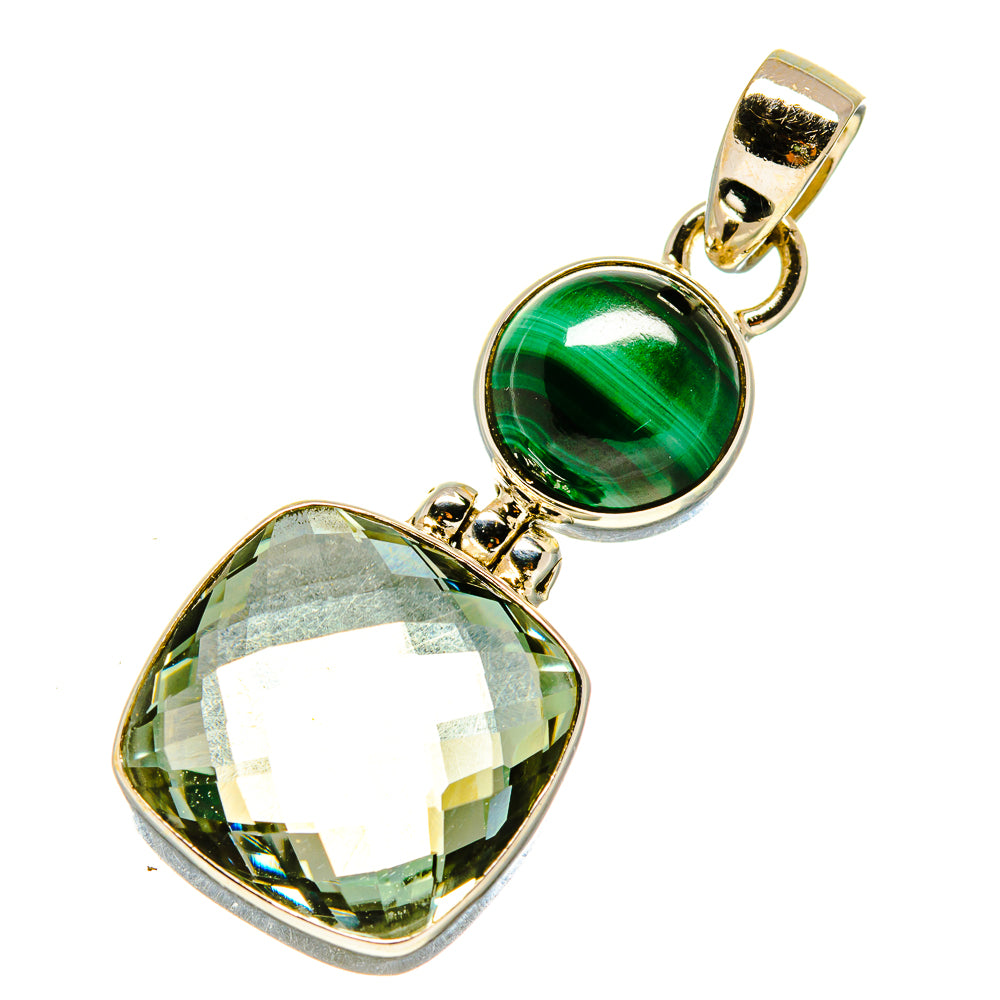 Green Amethyst Pendants handcrafted by Anasilvercos - PD758328
