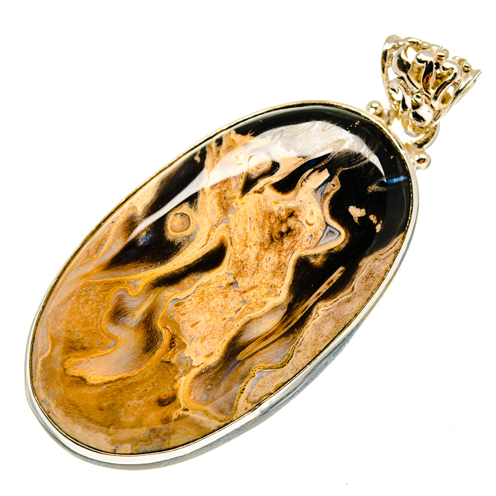 Peanut Wood Jasper Pendants handcrafted by Anasilvercos - PD759254
