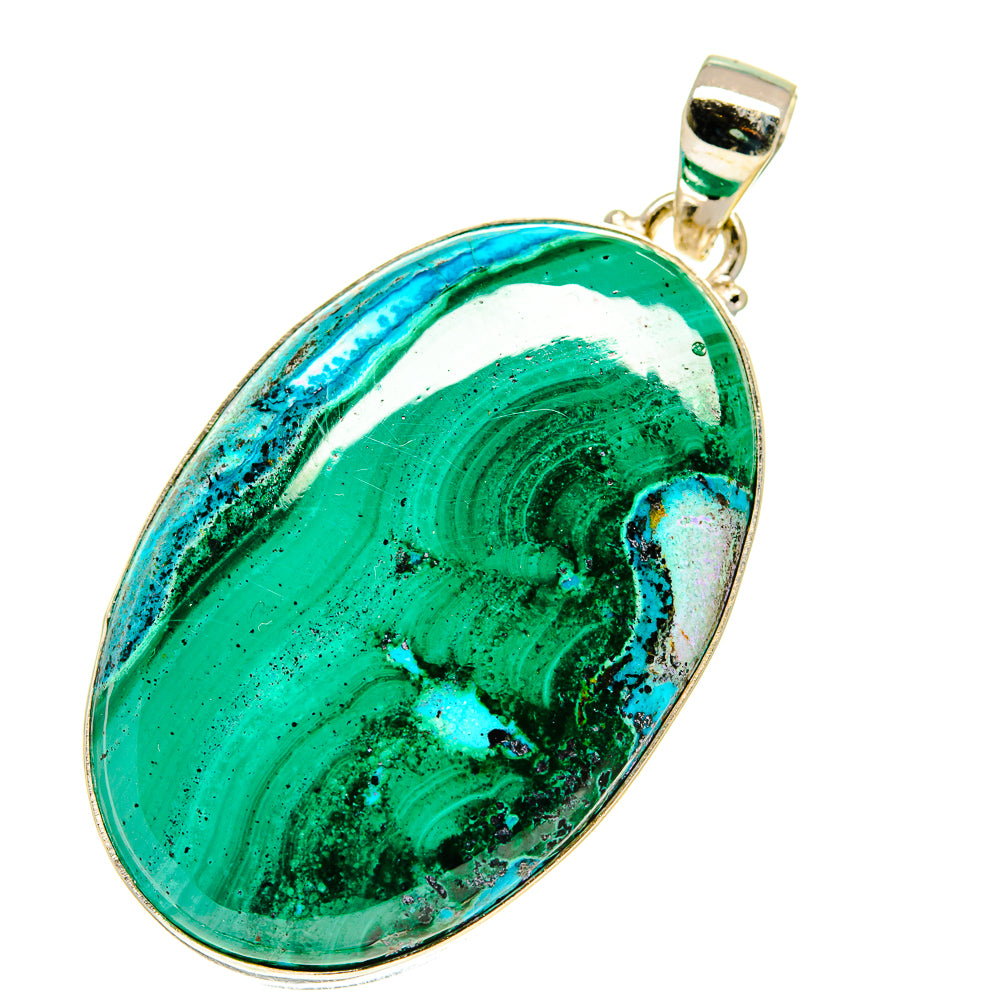 Malachite In Chrysocolla Pendants handcrafted by Anasilvercos - PD760659