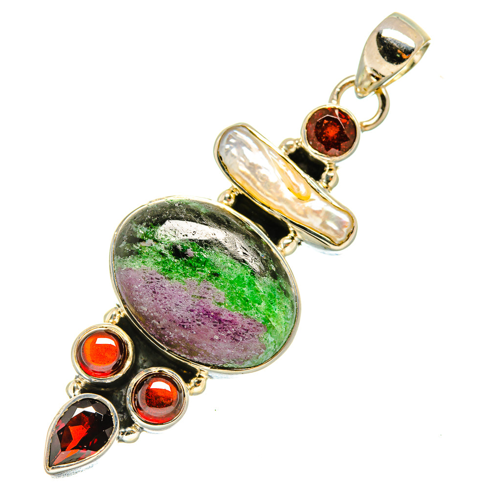 Ruby Zoisite Pendants handcrafted by Anasilvercos - PD7936