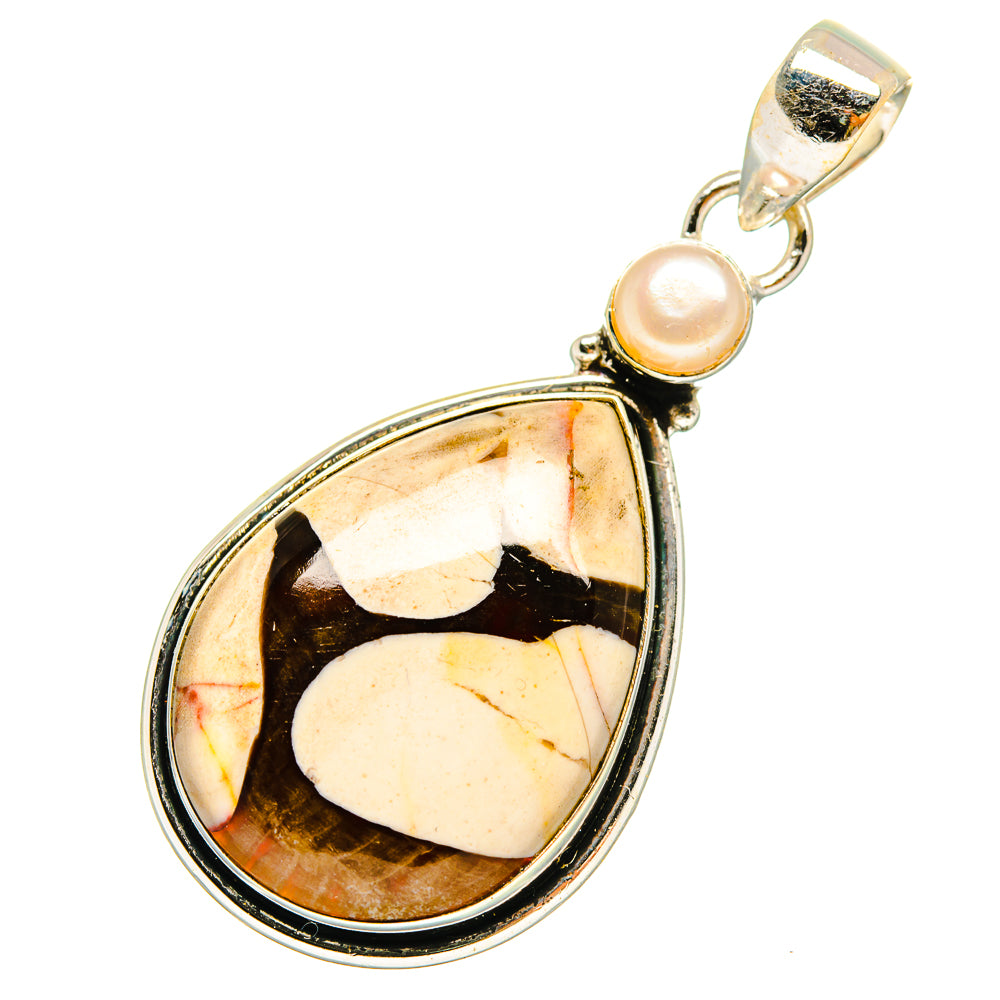 Peanut Wood Jasper Pendants handcrafted by Anasilvercos - PD9001