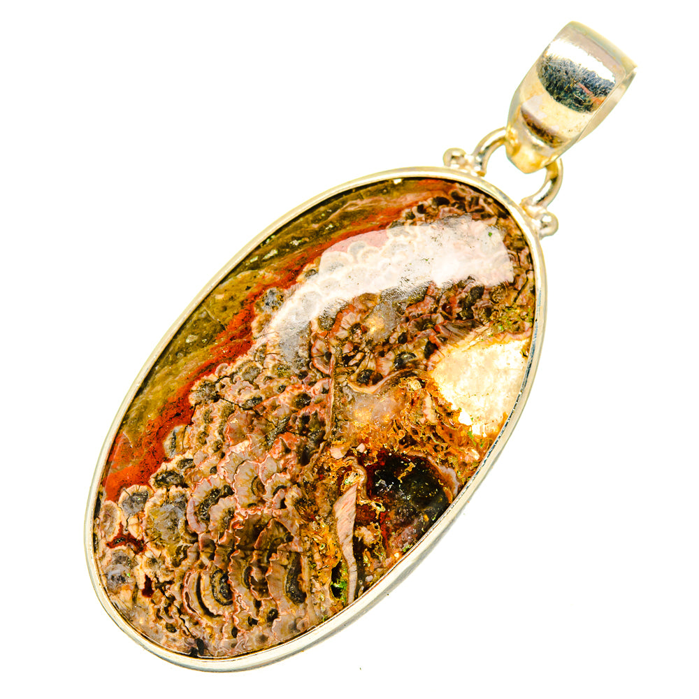 Mushroom Rhyolite Pendants handcrafted by Anasilvercos - PD9780