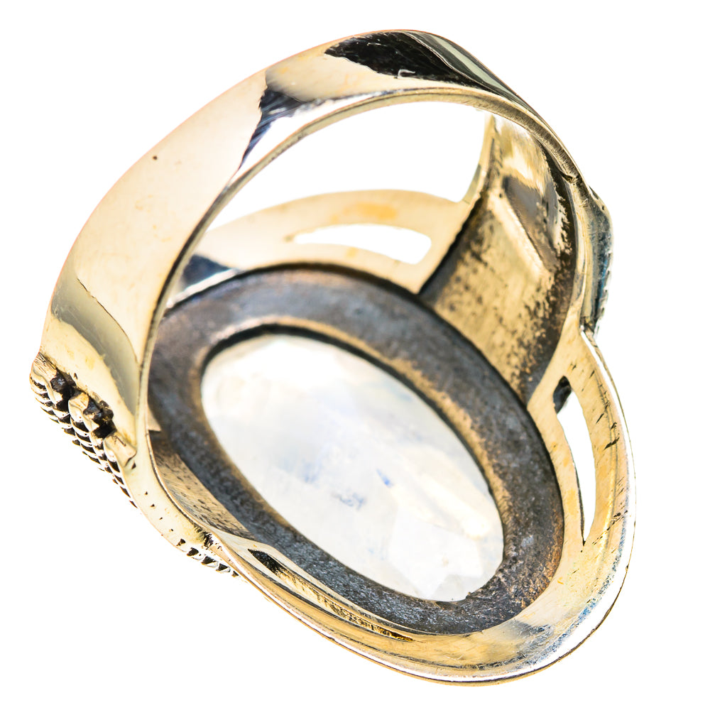 Rainbow Moonstone Rings handcrafted by Anasilvercos - RING127406 - Photo 3