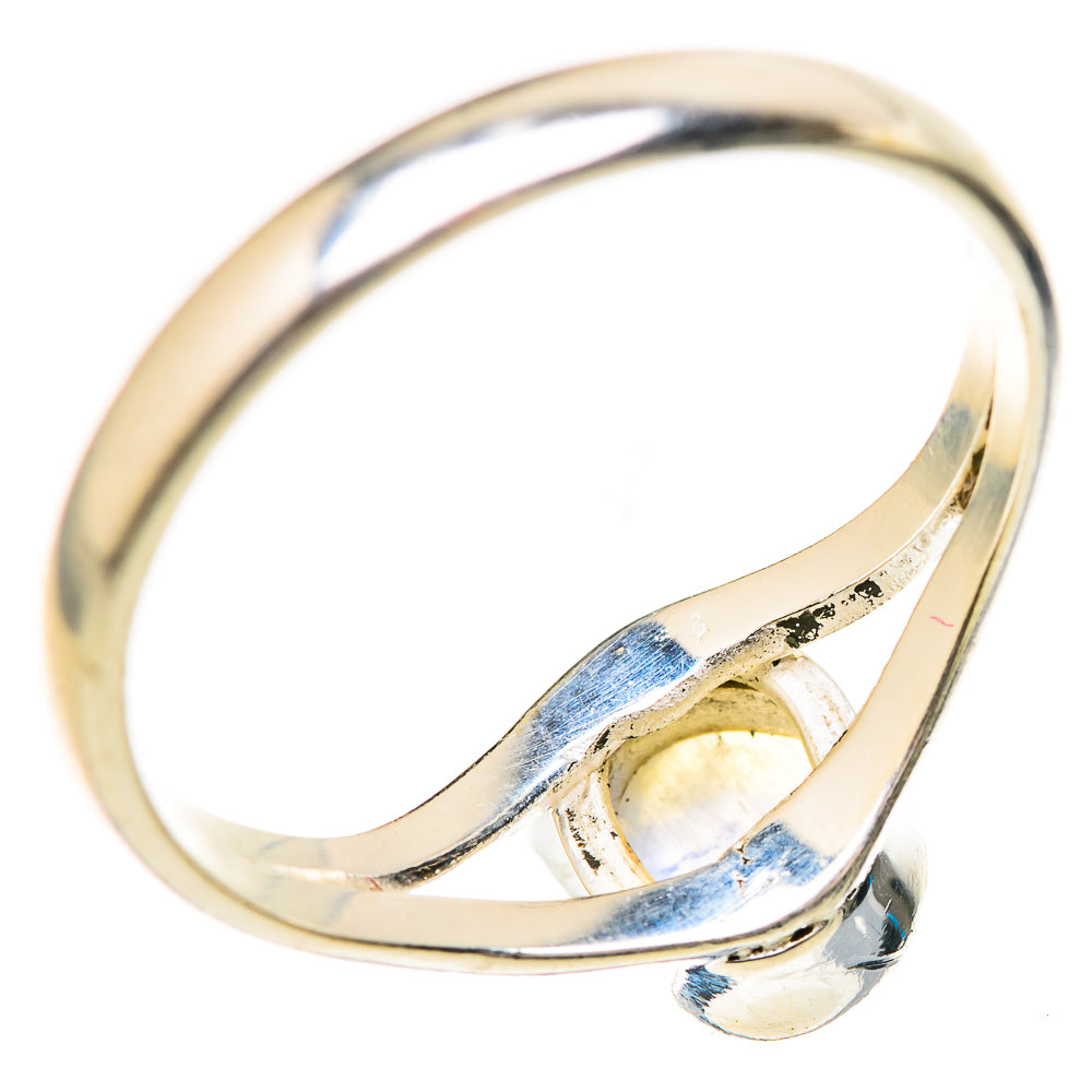 Rainbow Moonstone Rings handcrafted by Anasilvercos - RING129172_SIZE-8 - Photo 3