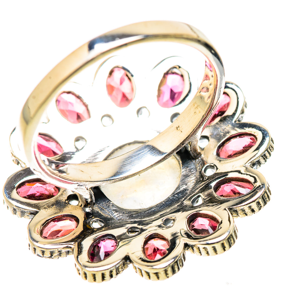 Rainbow Moonstone Rings handcrafted by Anasilvercos - RING131092 - Photo 3