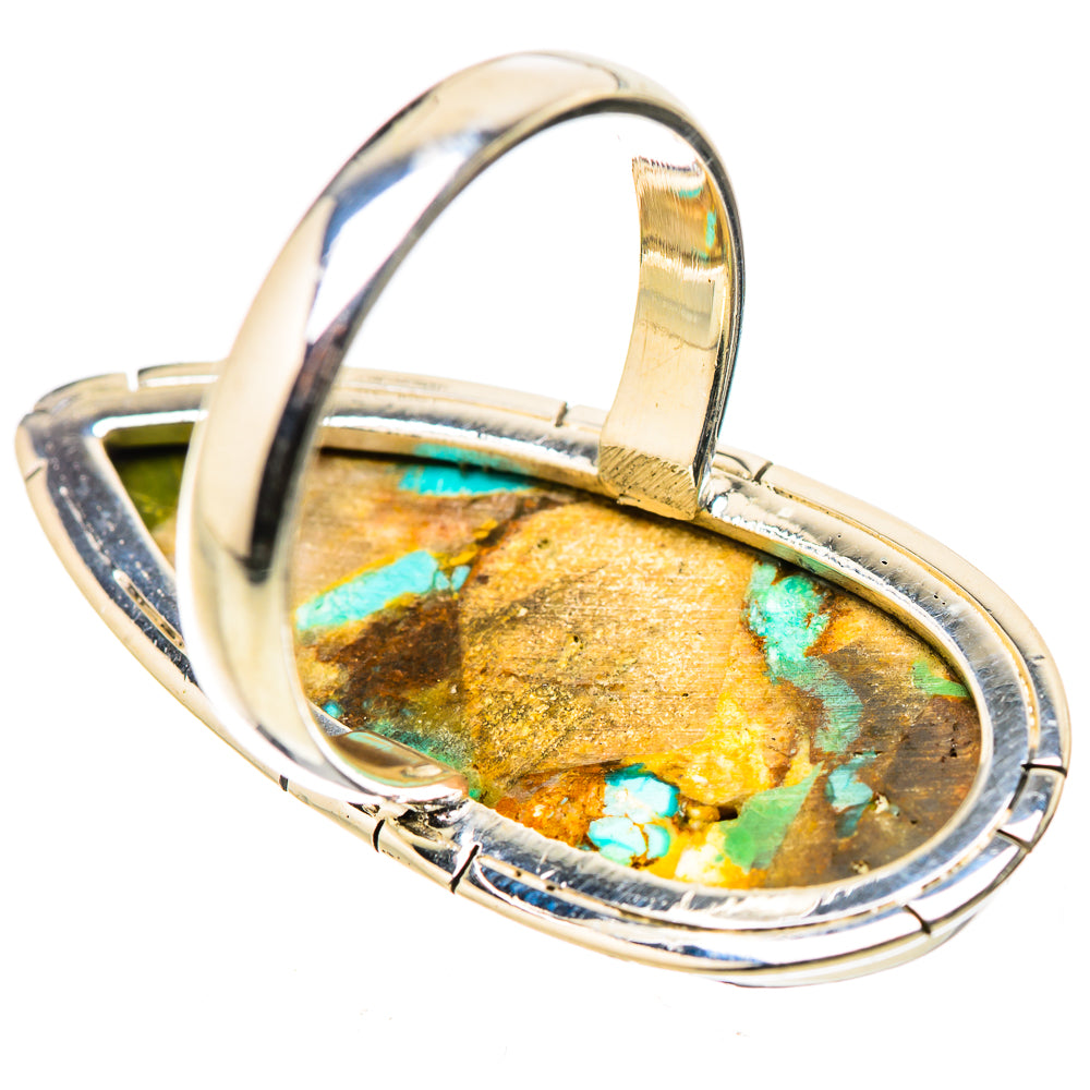 Kingman Mohave Turquoise Rings handcrafted by Anasilvercos - RING131660 - Photo 3