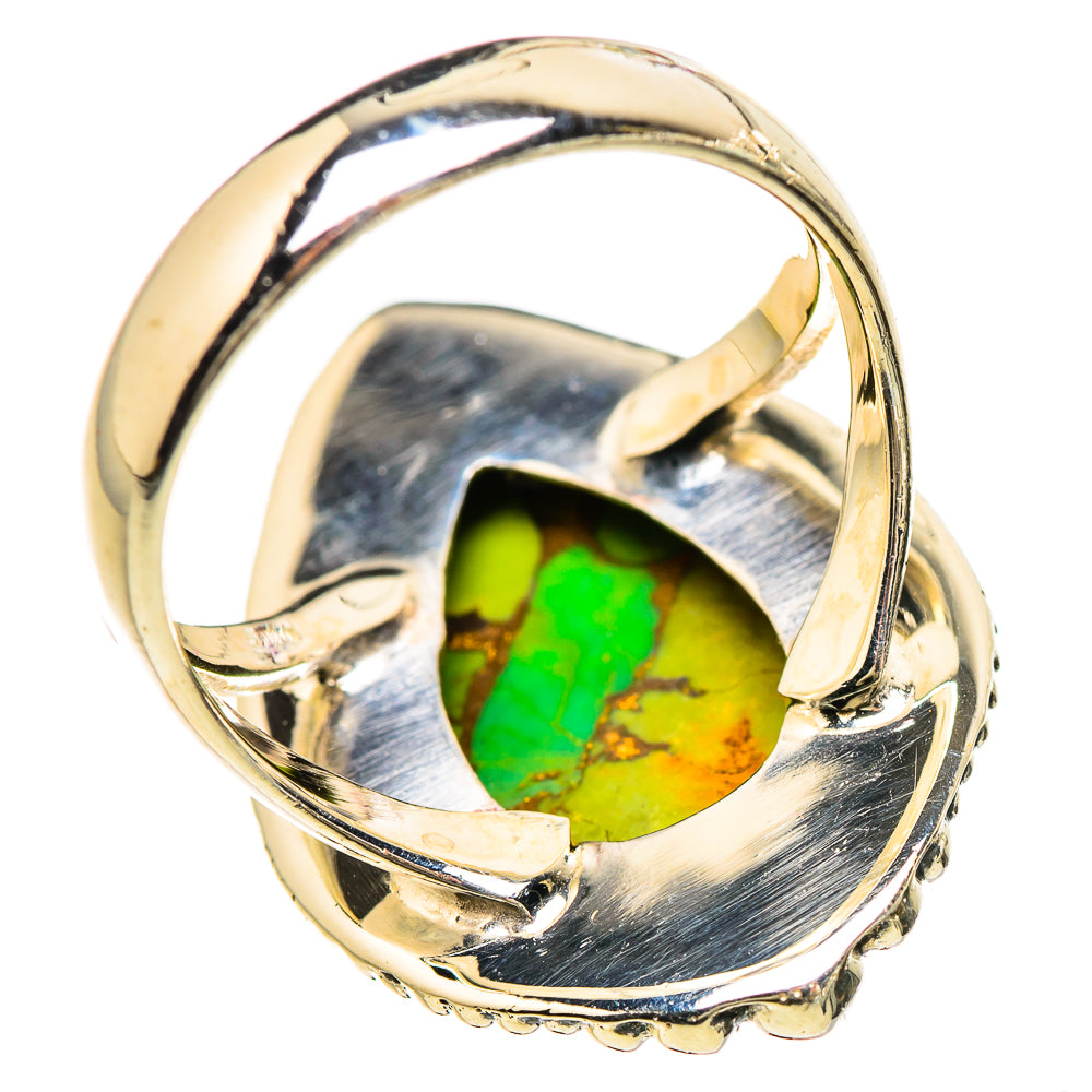 Green Copper Composite Turquoise Rings handcrafted by Anasilvercos - RING132999 - Photo 3