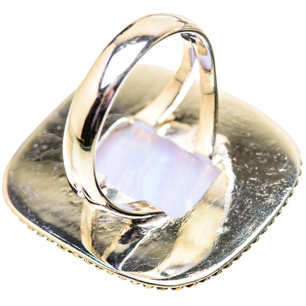 Blue Lace Agate Rings handcrafted by Anasilvercos - RING134155 - Photo 3