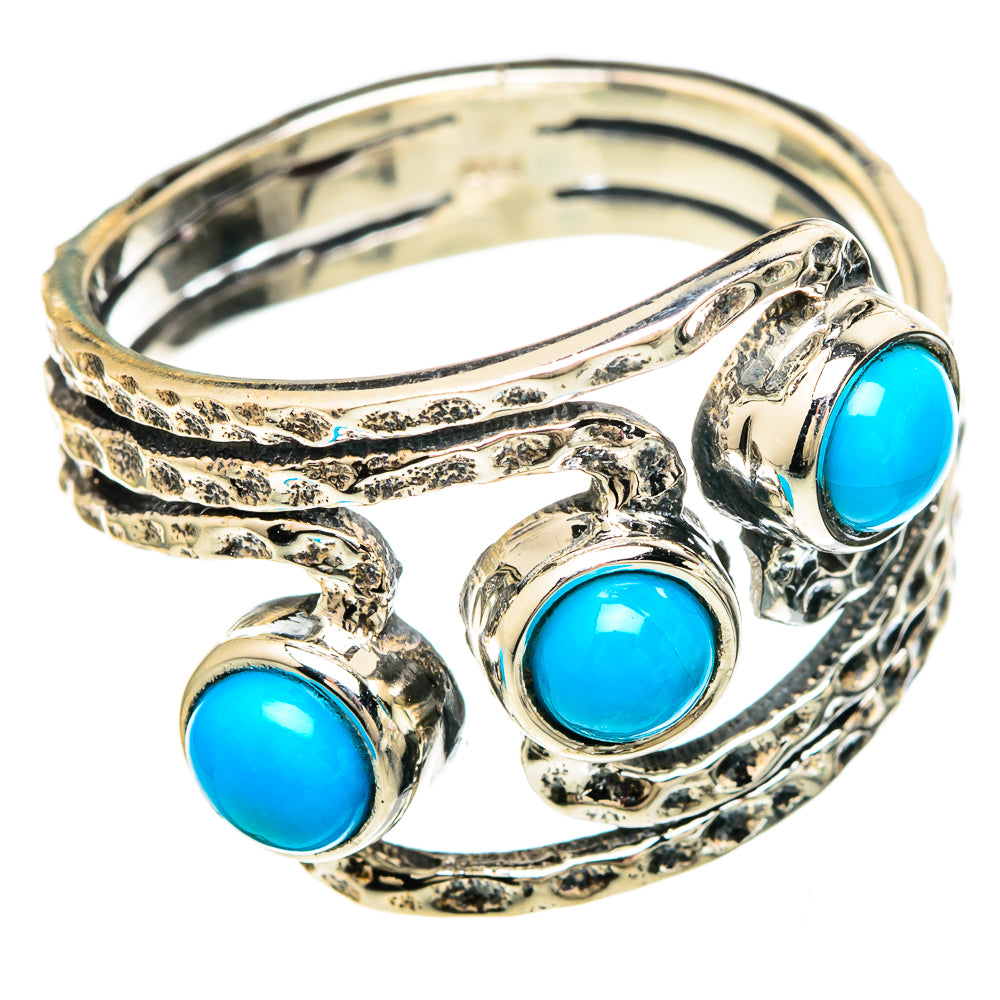 Sleeping Beauty Turquoise Rings handcrafted by Anasilvercos - RING100027