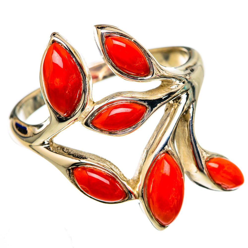 Mediterranean Red Coral Rings handcrafted by Anasilvercos - RING102646 - Photo 2
