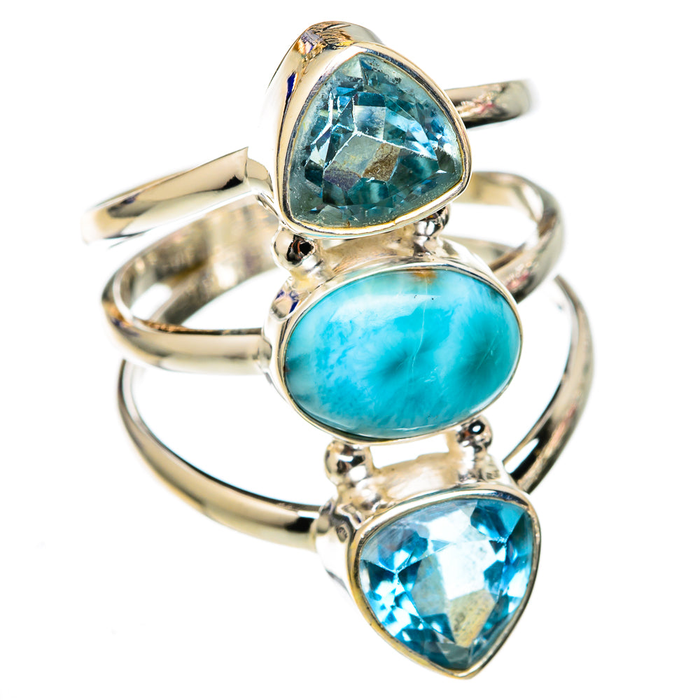 Larimar Rings handcrafted by Anasilvercos - RING102892