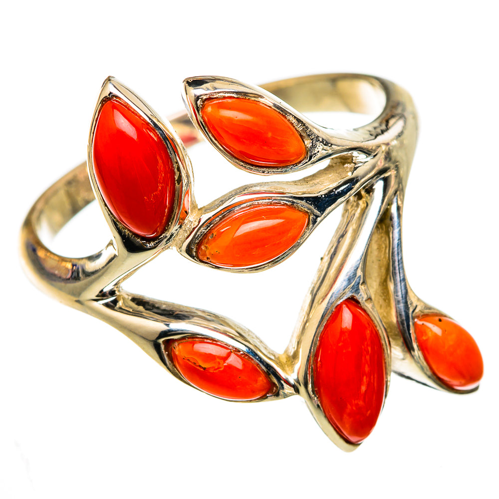 Mediterranean Red Coral Rings handcrafted by Anasilvercos - RING103256 - Photo 2