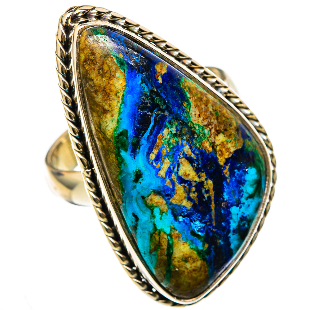 Azurite Malachite Rings handcrafted by Anasilvercos - RING103328 - Photo 2