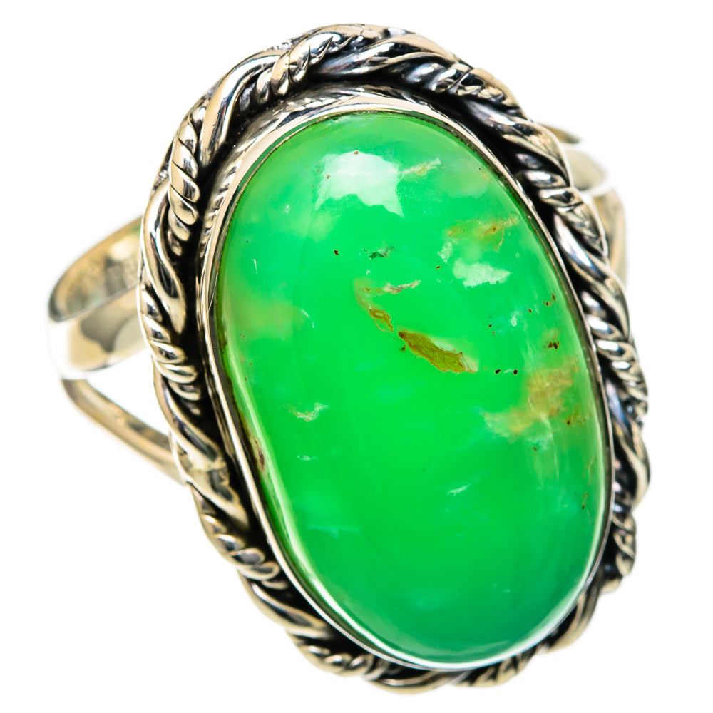 Chrysoprase Rings handcrafted by Anasilvercos - RING105025 - Photo 2