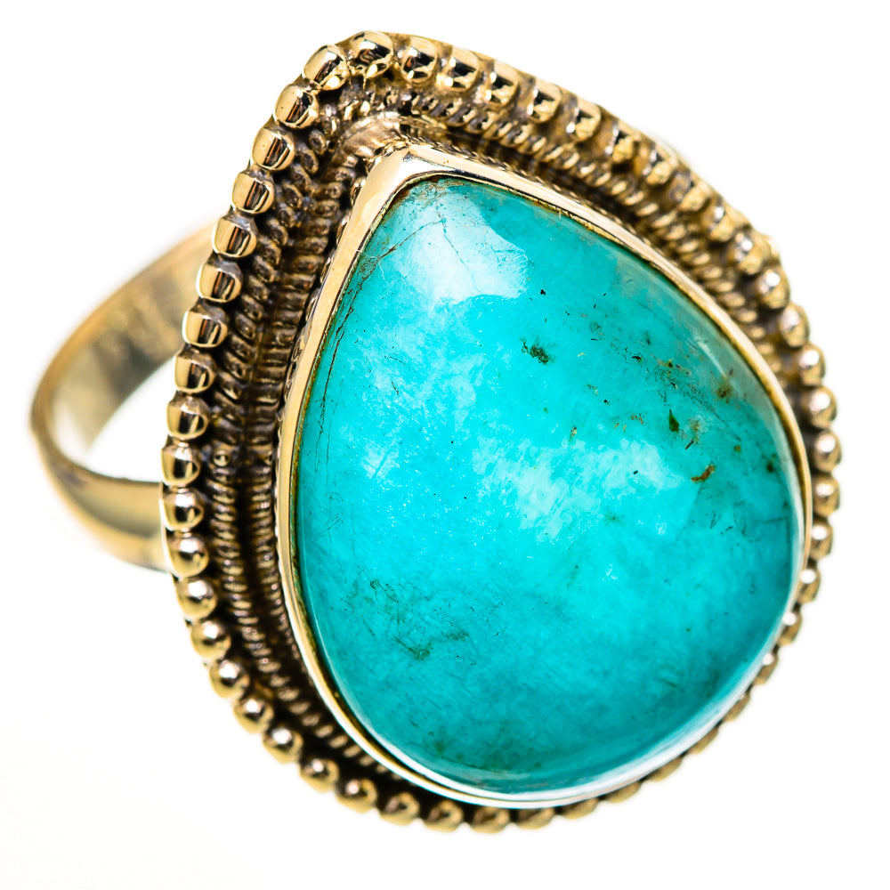 Peruvian Amazonite Rings handcrafted by Anasilvercos - RING111185 - Photo 2