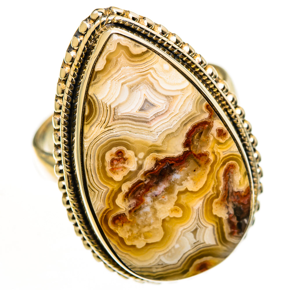 Laguna Lace Agate Rings handcrafted by Anasilvercos - RING112909 - Photo 2