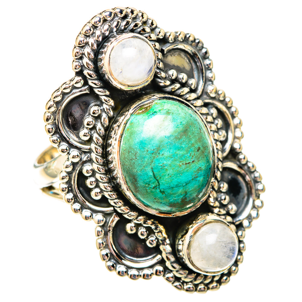 Tibetan Turquoise Rings handcrafted by Anasilvercos - RING118203 - Photo 2