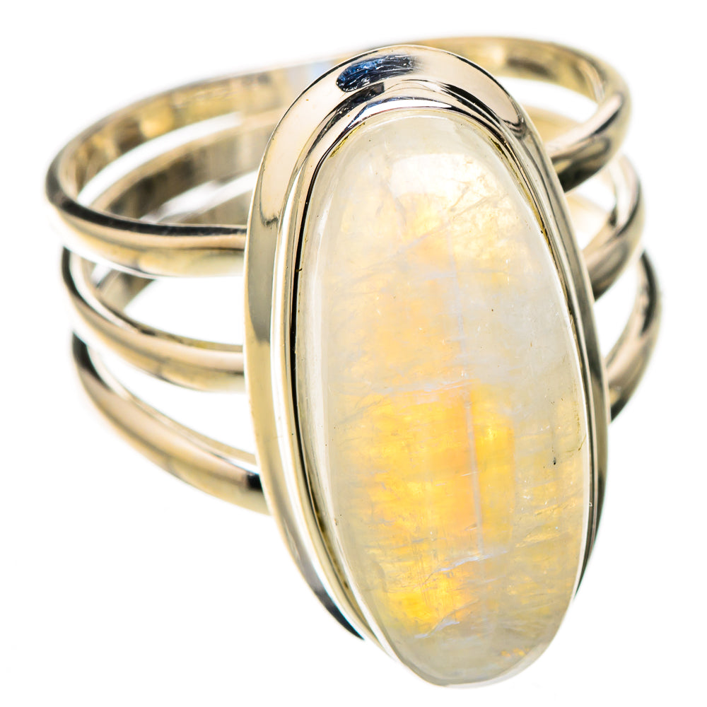 Rainbow Moonstone Rings handcrafted by Anasilvercos - RING125782 - Photo 2