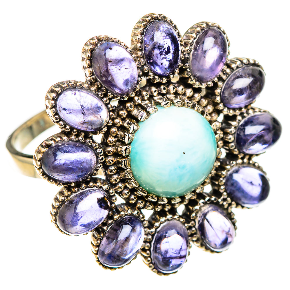 Larimar, Tanzanite Rings handcrafted by Anasilvercos - RING126968 - Photo 2