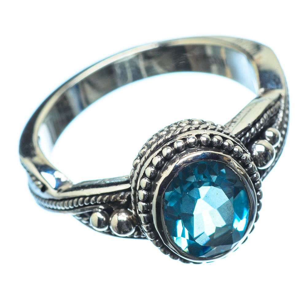 Blue Topaz Rings handcrafted by Anasilvercos - RING20459