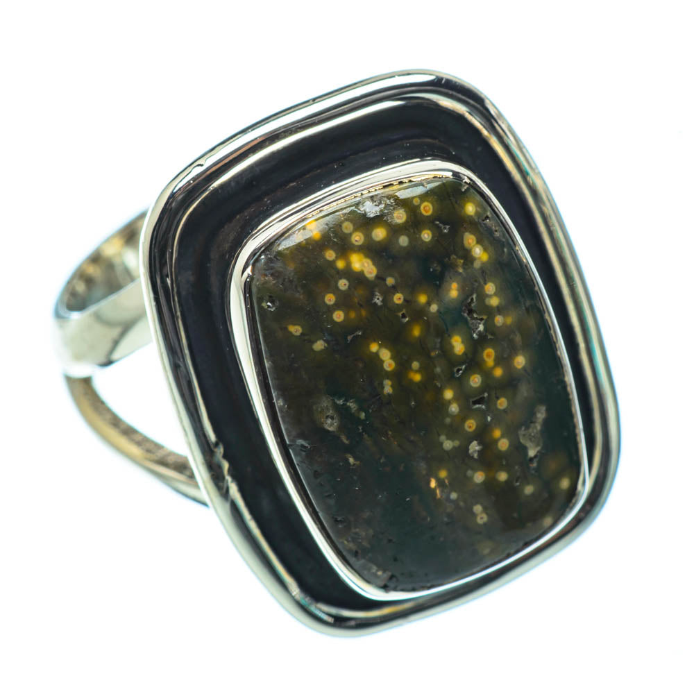 Ocean Jasper Rings handcrafted by Anasilvercos - RING31736