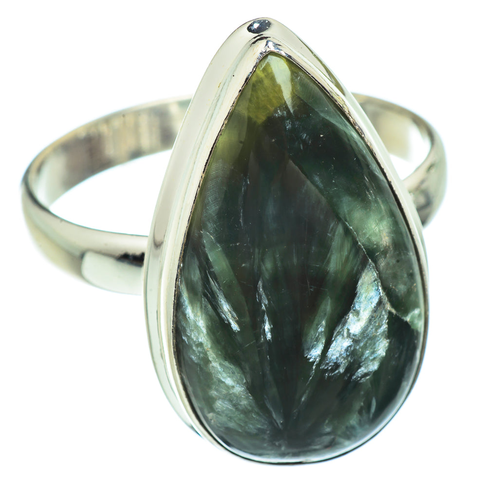 Seraphinite Rings handcrafted by Anasilvercos - RING42095