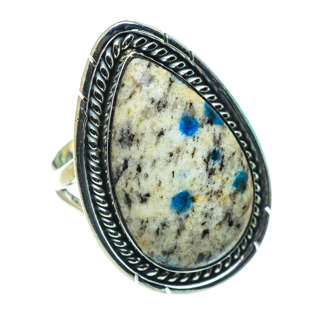 K2 Blue Azurite Rings handcrafted by Anasilvercos - RING43856