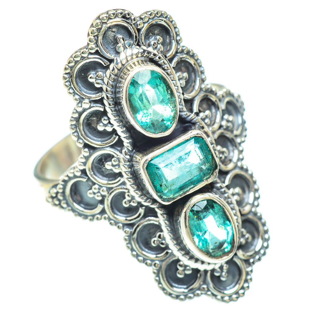 Zambian Emerald Rings handcrafted by Anasilvercos - RING52855