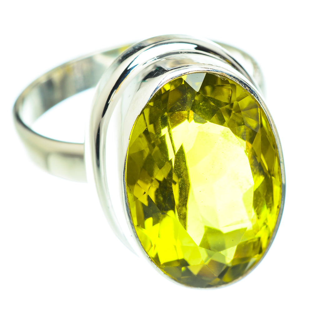 Olive Quartz Rings handcrafted by Anasilvercos - RING53258
