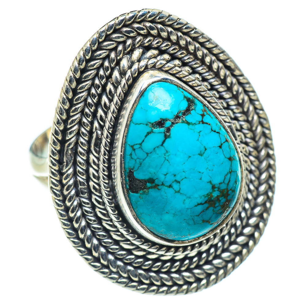Tibetan Turquoise Rings handcrafted by Anasilvercos - RING55488