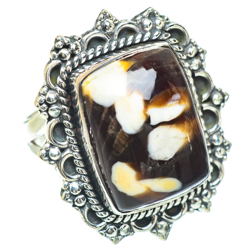 Peanut Wood Jasper Rings handcrafted by Anasilvercos - RING57121