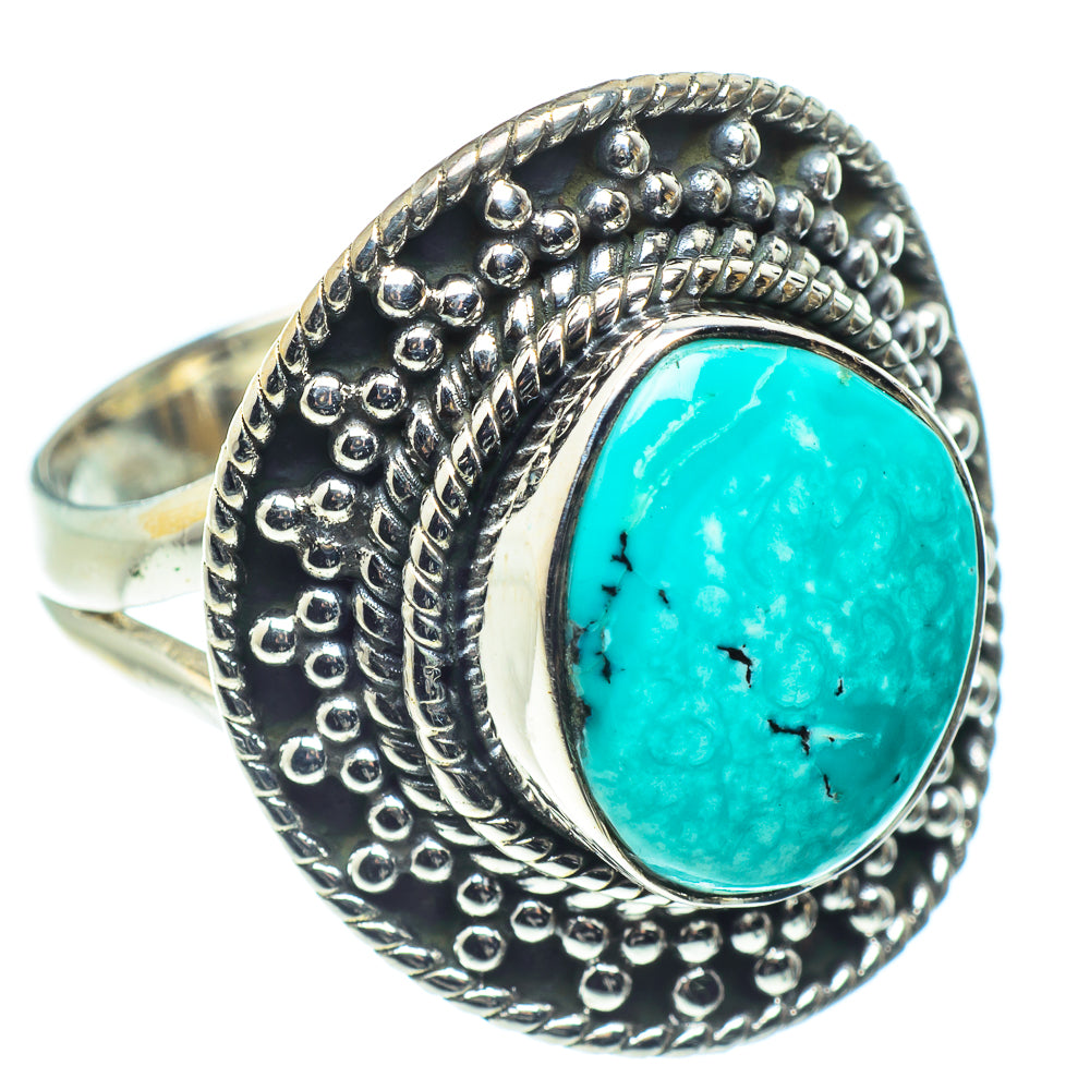 Tibetan Turquoise Rings handcrafted by Anasilvercos - RING59378