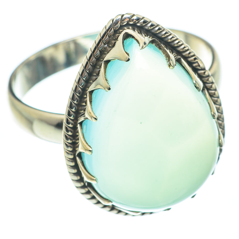 Aqua Chalcedony Rings handcrafted by Anasilvercos - RING61812