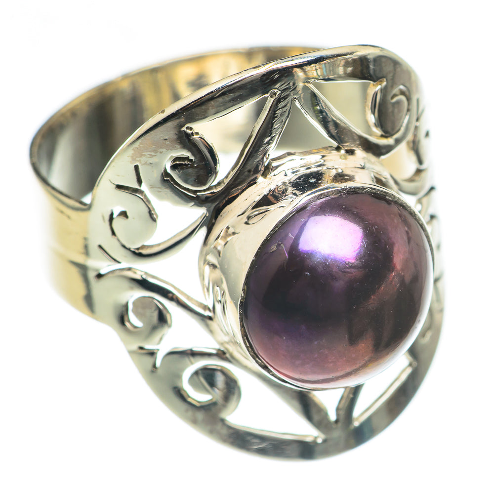Titanium Cultured Pearl Rings handcrafted by Anasilvercos - RING69915