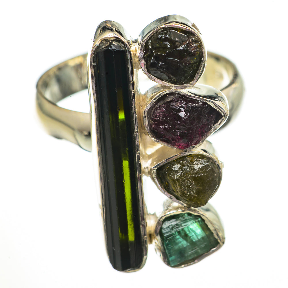 Green Tourmaline Rings handcrafted by Anasilvercos - RING70604