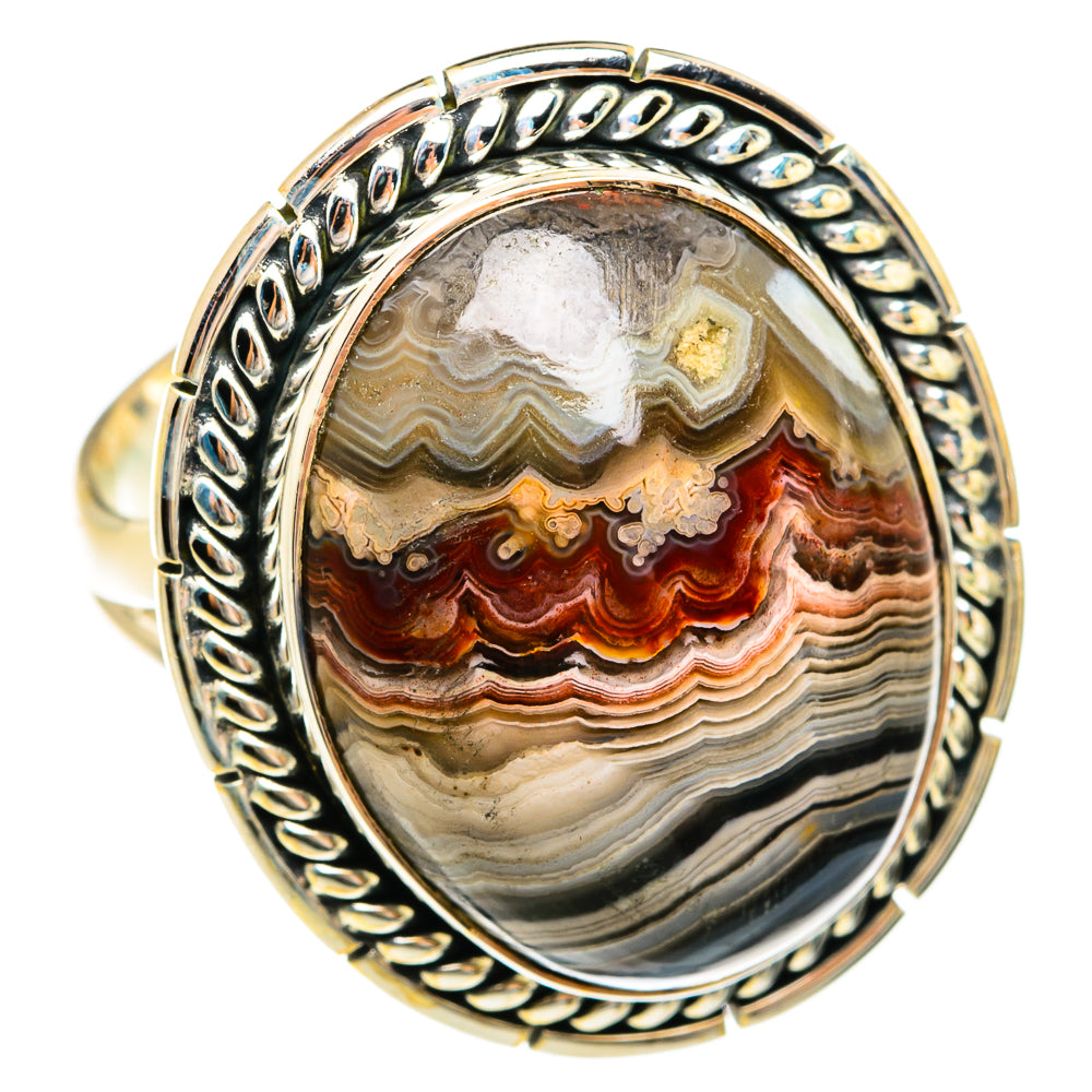 Laguna Lace Agate Rings handcrafted by Anasilvercos - RING74579
