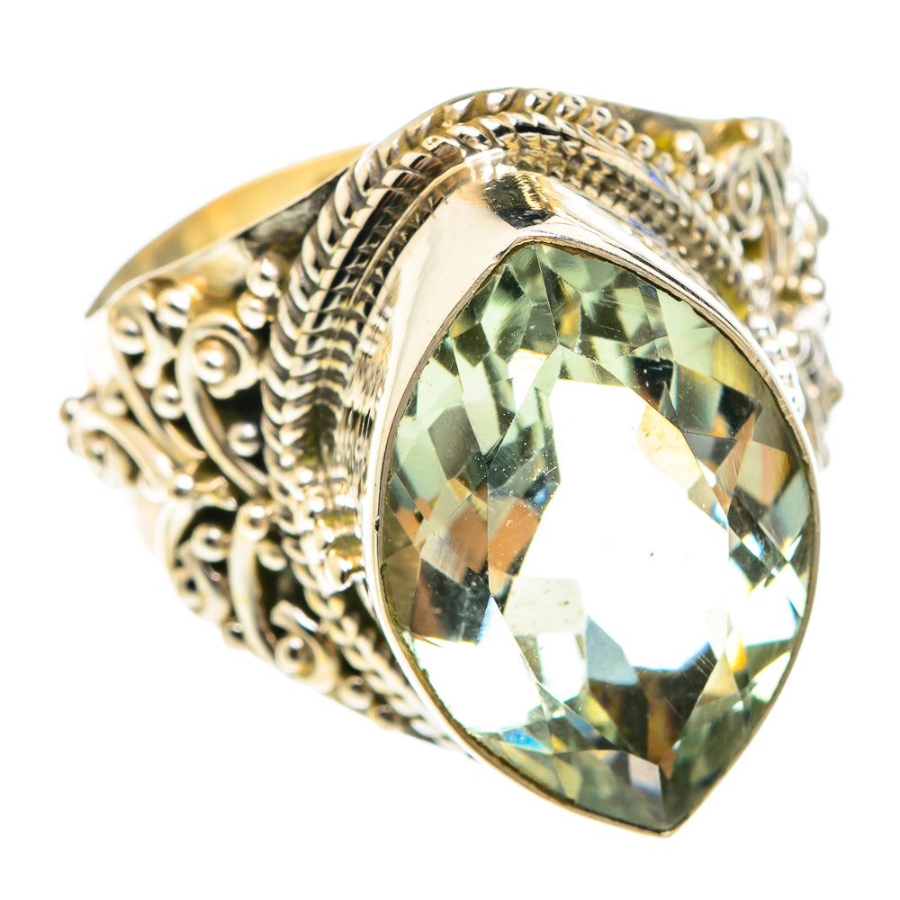 Green Amethyst Rings handcrafted by Anasilvercos - RING75203