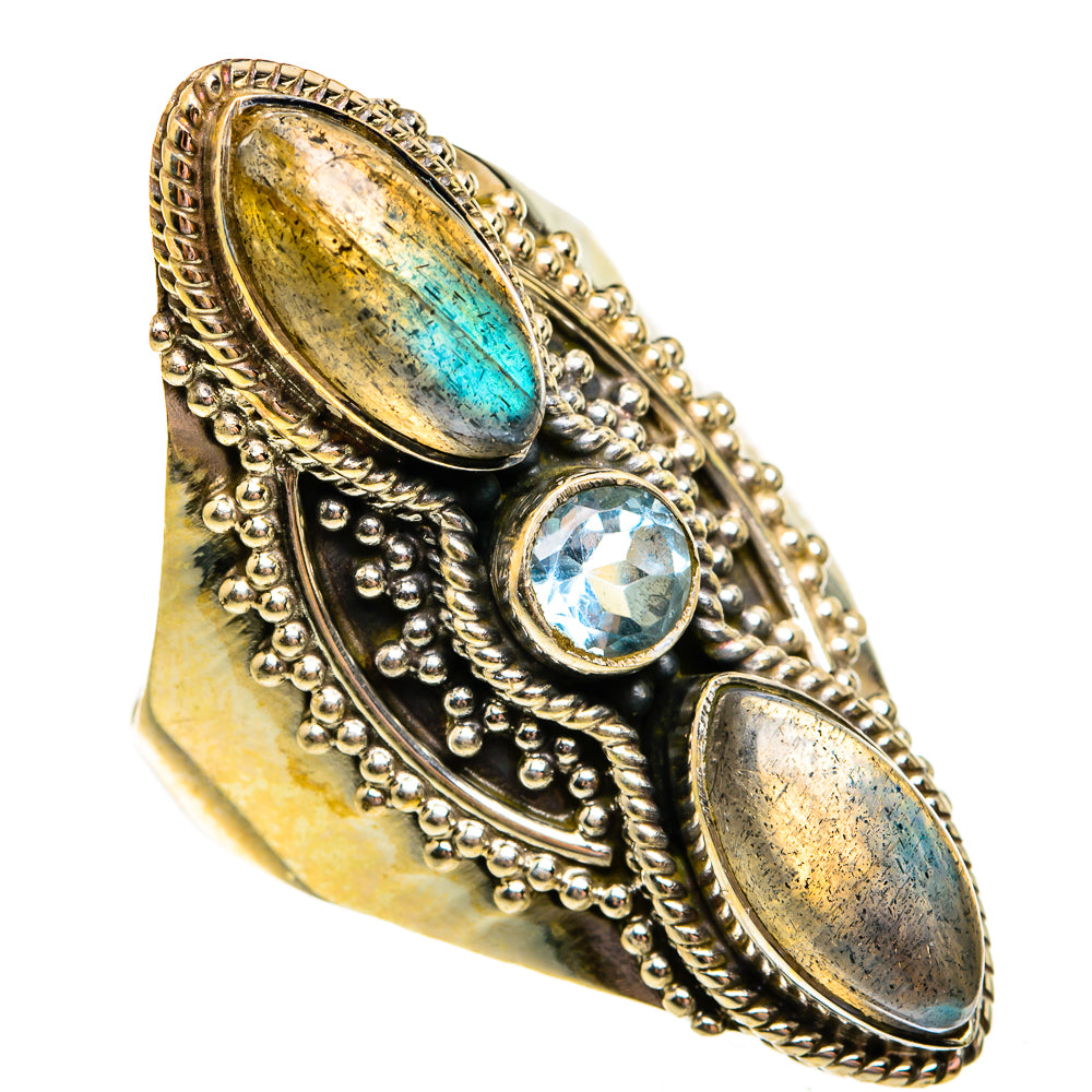 Labradorite Rings handcrafted by Anasilvercos - RING78761