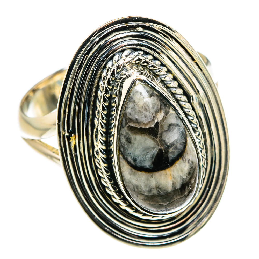 Orthoceras Fossil Rings handcrafted by Anasilvercos - RING79706