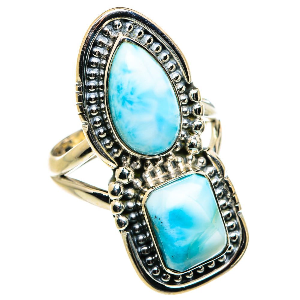 Larimar Rings handcrafted by Anasilvercos - RING80079