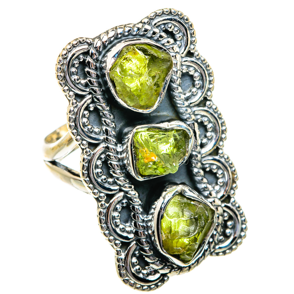 Peridot Rings handcrafted by Anasilvercos - RING80853
