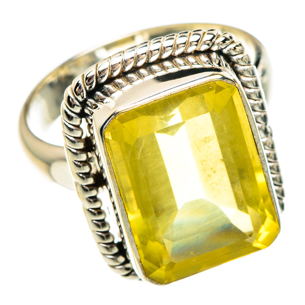 Lemon Quartz Rings handcrafted by Anasilvercos - RING83722