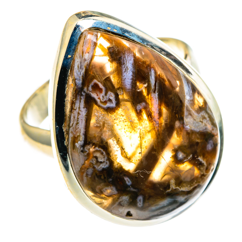 Turkish Tube Agate Rings handcrafted by Anasilvercos - RING86322