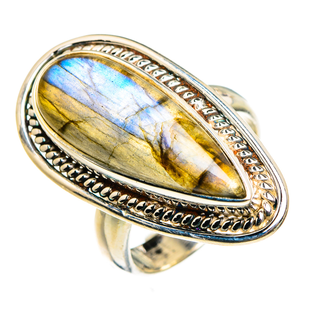 Labradorite Rings handcrafted by Anasilvercos - RING87007