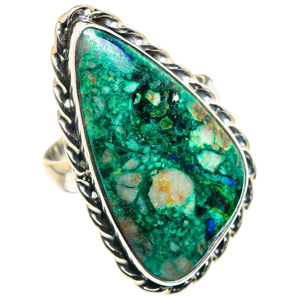 Chrysocolla Rings handcrafted by Anasilvercos - RING88039