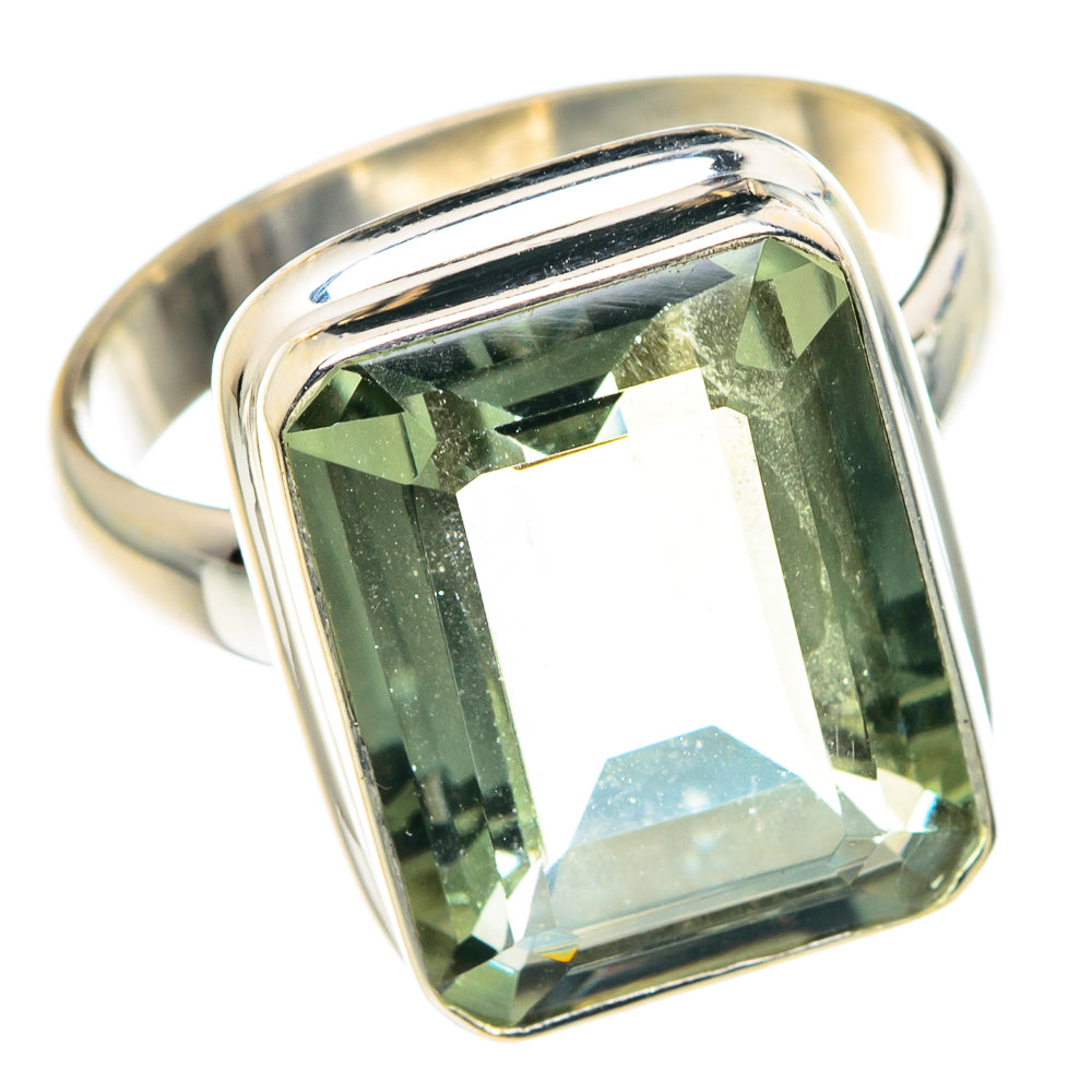 Green Amethyst Rings handcrafted by Anasilvercos - RING88446