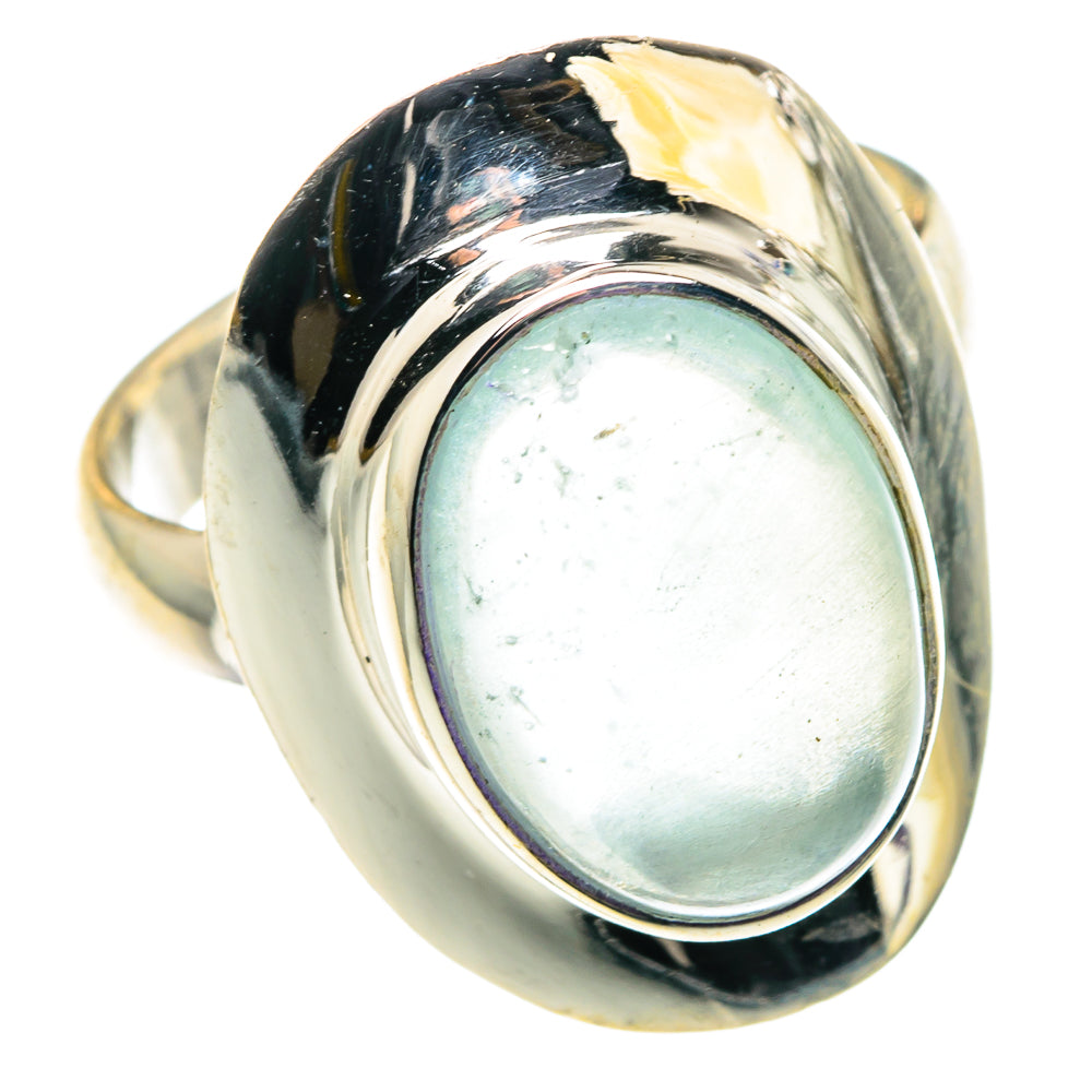 Aqua Chalcedony Rings handcrafted by Anasilvercos - RING88550