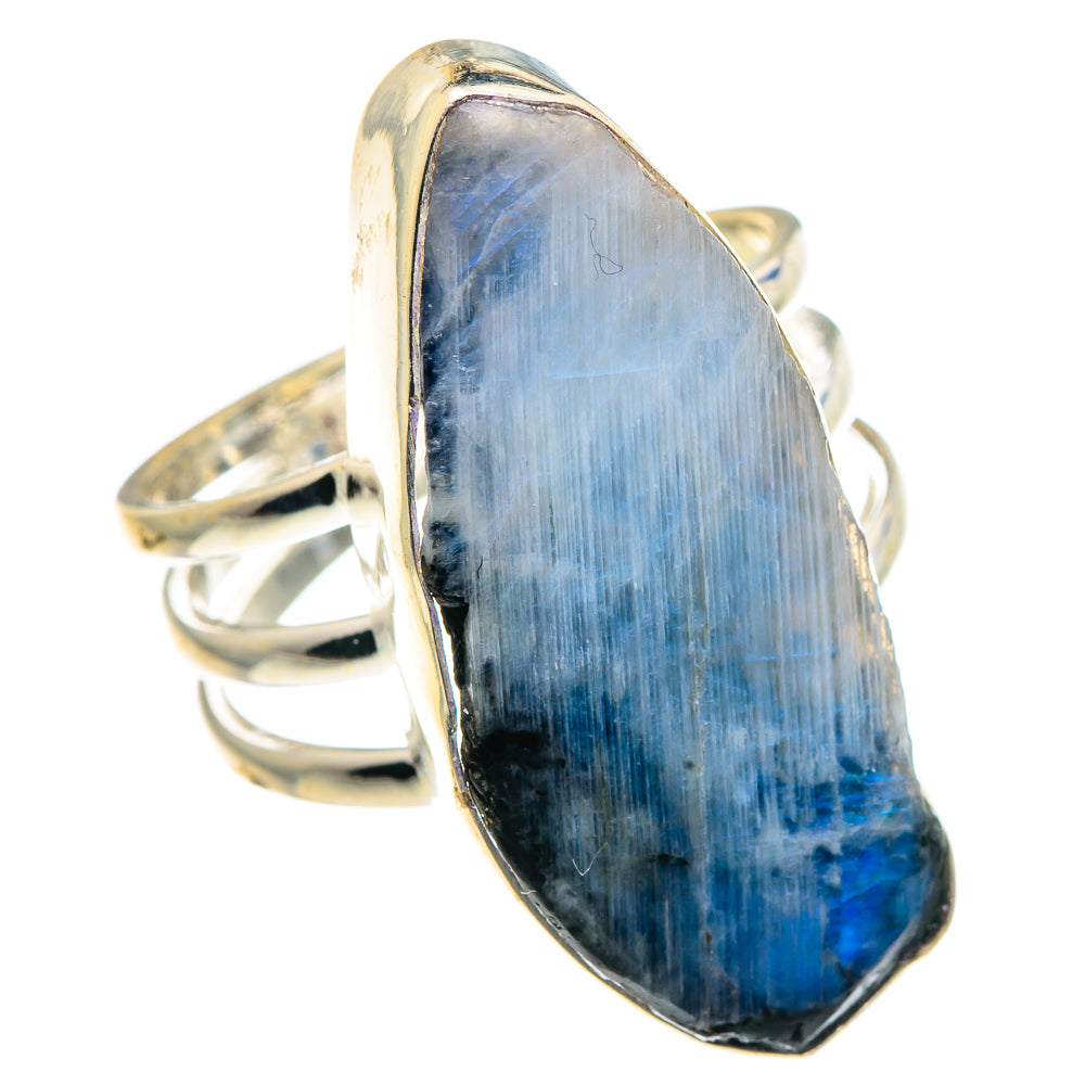Rainbow Moonstone Rings handcrafted by Anasilvercos - RING91237