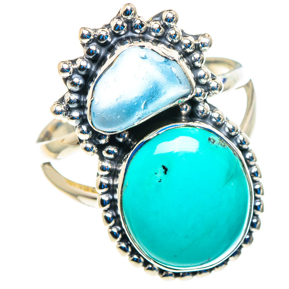 Tibetan Turquoise Rings handcrafted by Anasilvercos - RING92850