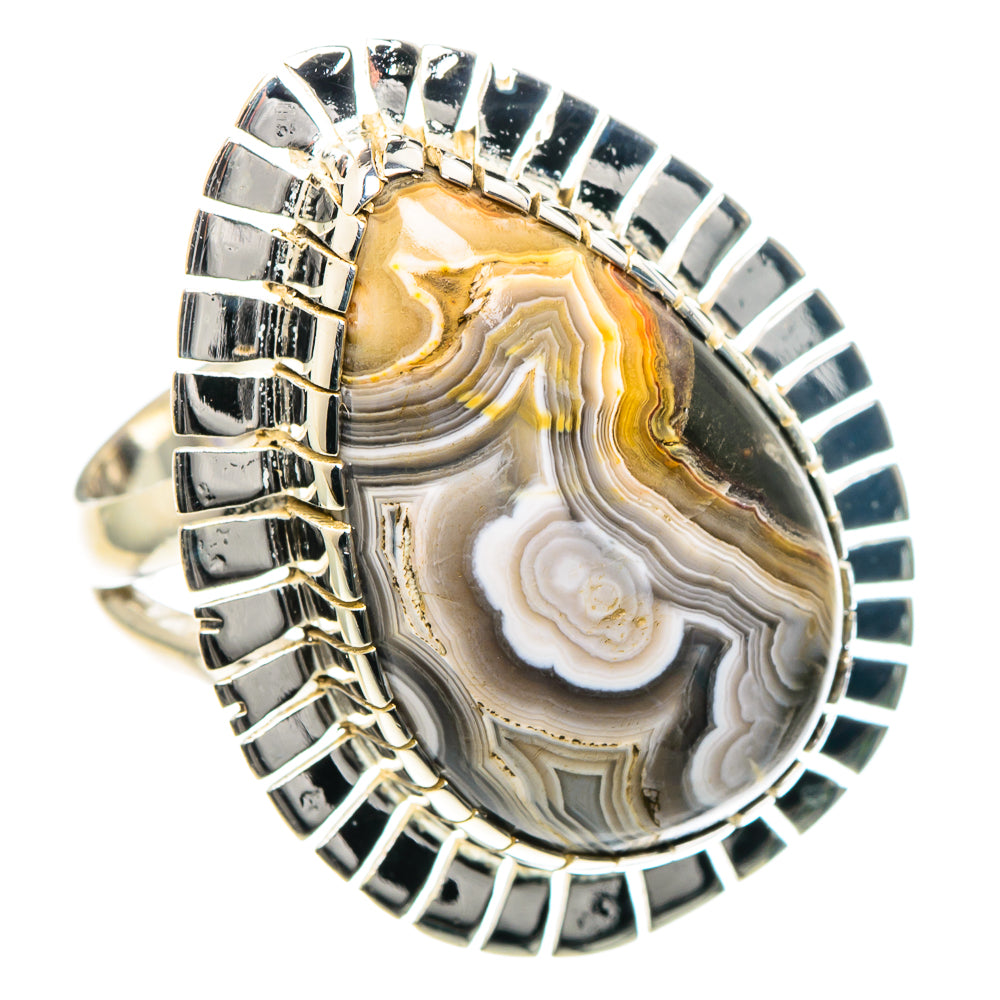 Laguna Lace Agate Rings handcrafted by Anasilvercos - RING93574